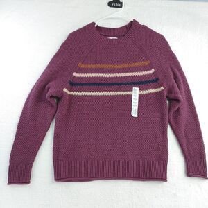 NWT SONOMA Goods For Life The Everyday Sweater Purple Striped Womens Small